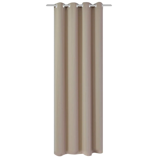 Blackout Curtain with Metal Eyelets 270x245 cm Cream