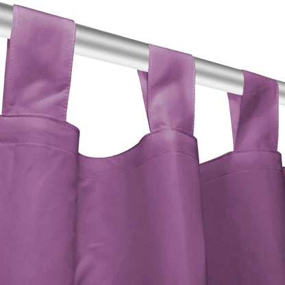 Micro-Satin Curtains 2 pcs with Loops 140x225 cm Lilac