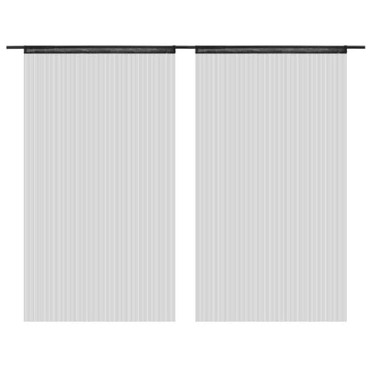 String Curtains 2 pcs 100x250 cm Black