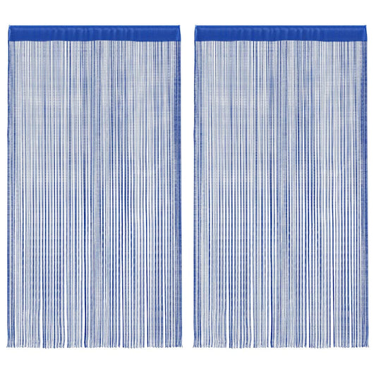 String Curtains 2 pcs 100x250 cm Blue