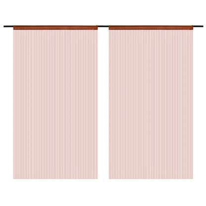 String Curtains 2 pcs 100x250 cm Brown