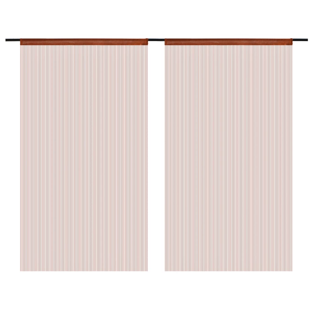 String Curtains 2 pcs 140x250 cm Brown