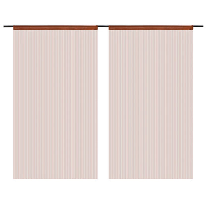 String Curtains 2 pcs 140x250 cm Brown