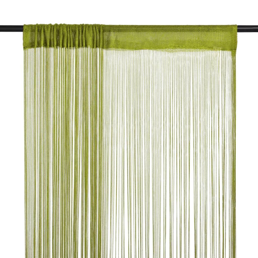 String Curtains 2 pcs 140x250 cm Green