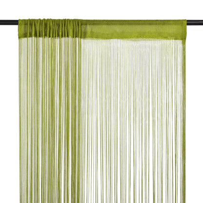 String Curtains 2 pcs 140x250 cm Green