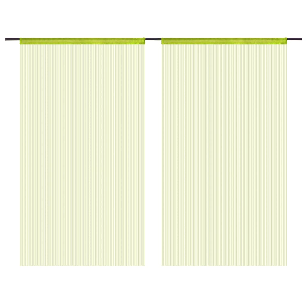 String Curtains 2 pcs 140x250 cm Green