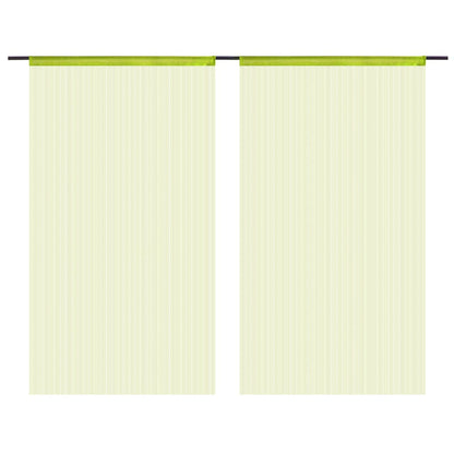 String Curtains 2 pcs 140x250 cm Green