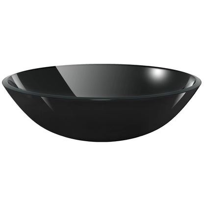 Basin Tempered Glass 42 cm Black