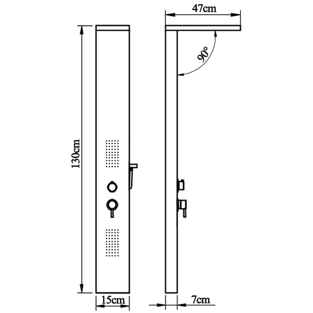 Shower Panel System Aluminium Matte White