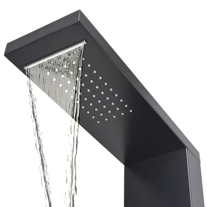 Shower Panel System Aluminium Matte Black