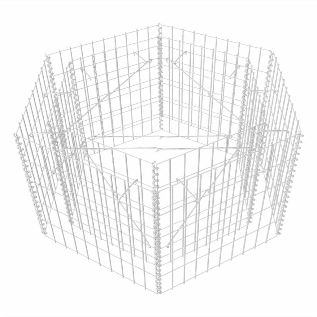 Hexagonal Gabion Raised Bed 100x90x50 cm