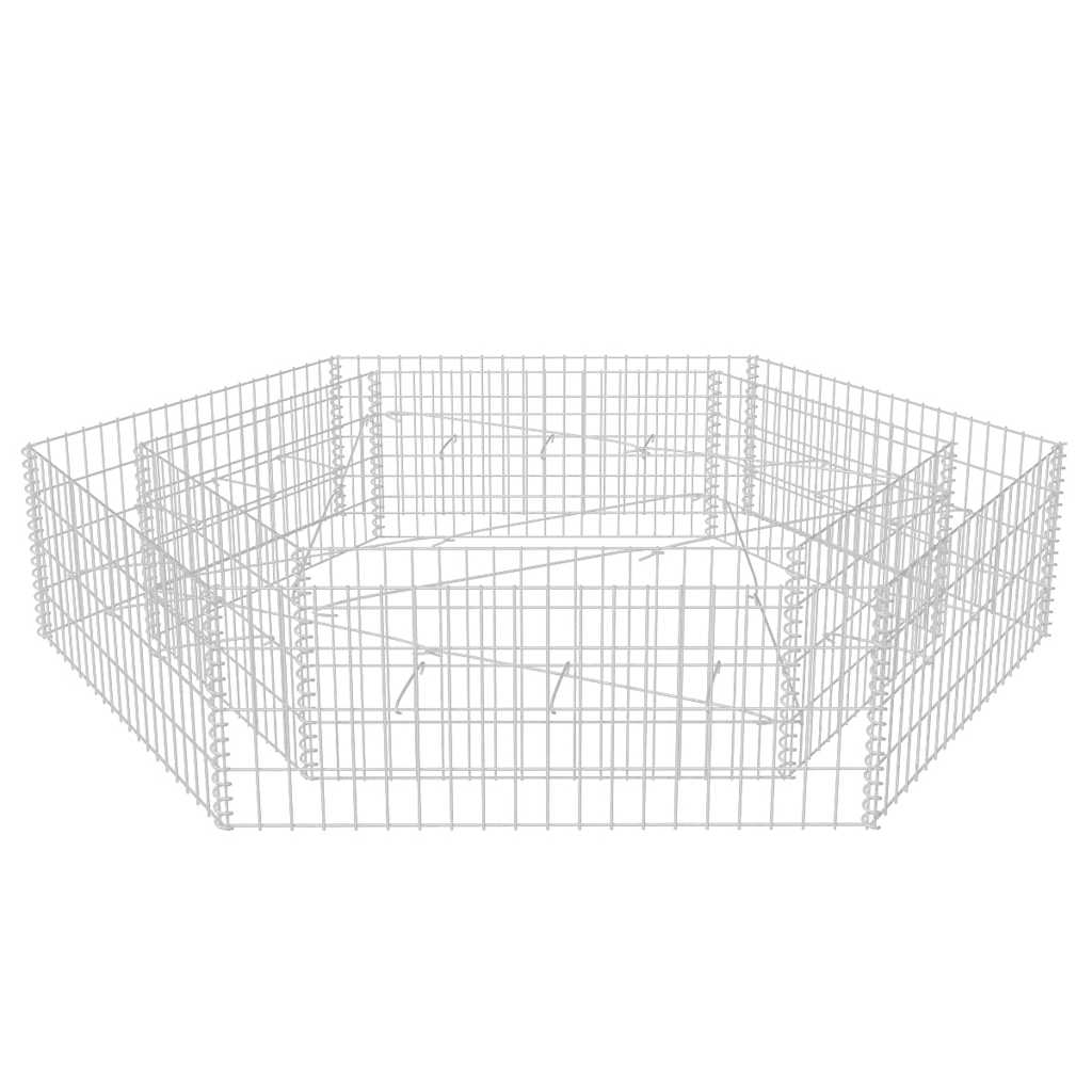 Hexagonal Gabion Raised Bed 200x173x40 cm