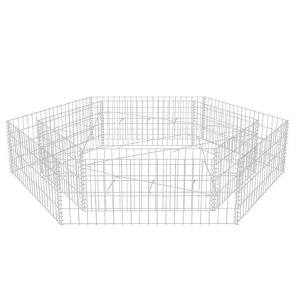 Hexagonal Gabion Raised Bed 200x173x40 cm