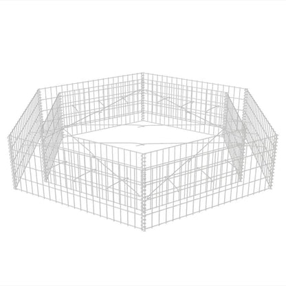 Hexagonal Gabion Raised Bed 200x173x40 cm