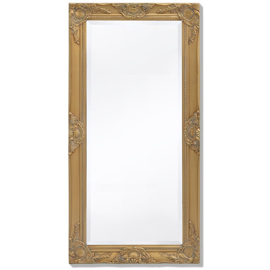 Wall Mirror Baroque Style 100x50 cm Gold