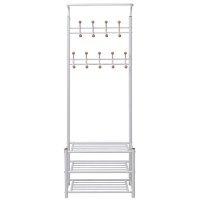 Clothes Rack with Shoe Storage 68x32x182.5 cm White