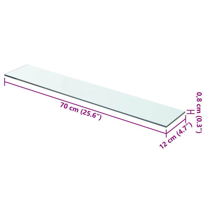 Shelf Panel Glass Clear 70x12 cm