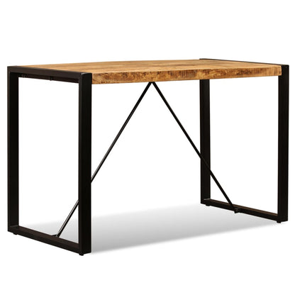 Dining Table Solid Rough Mango Wood 120 cm