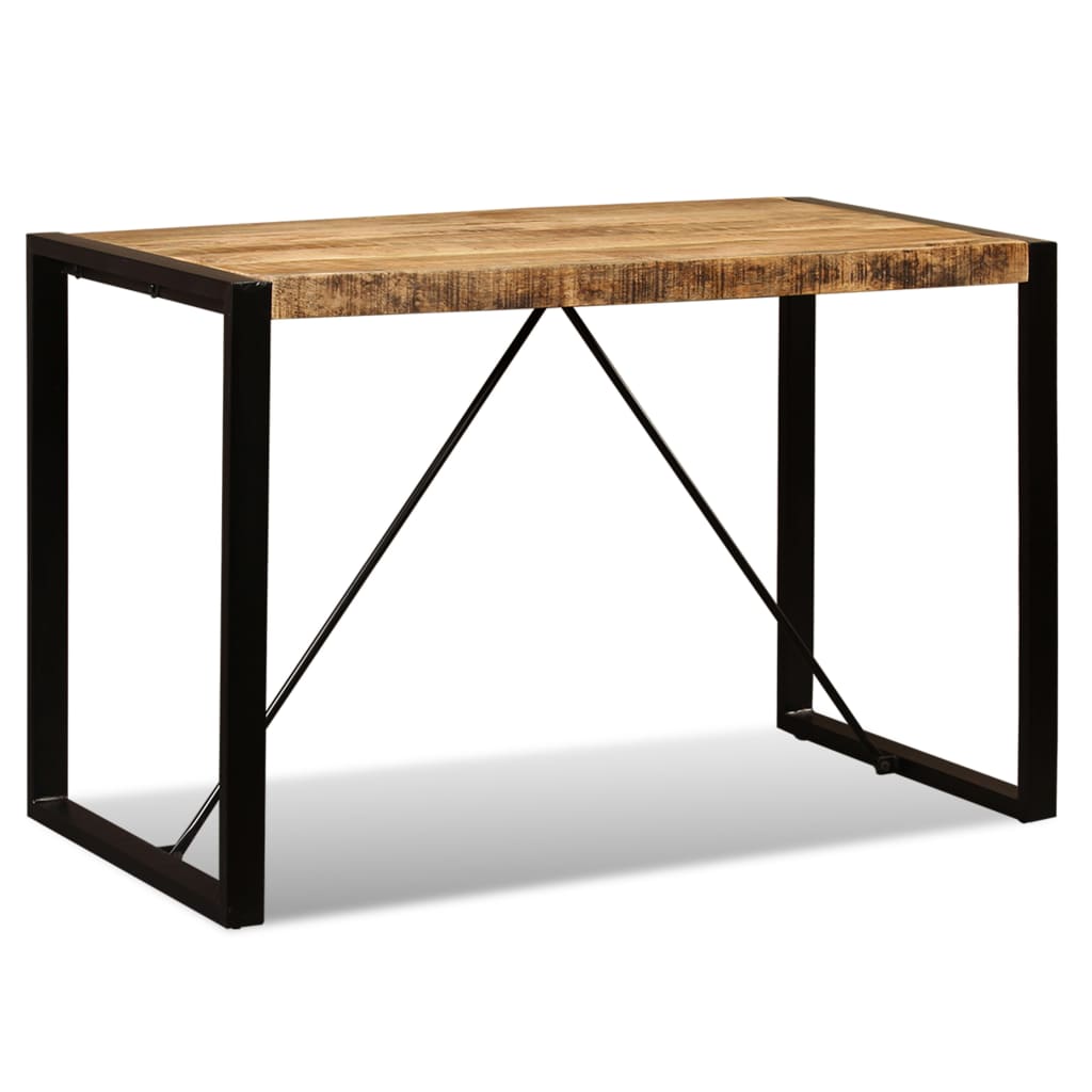 Dining Table Solid Rough Mango Wood 120 cm