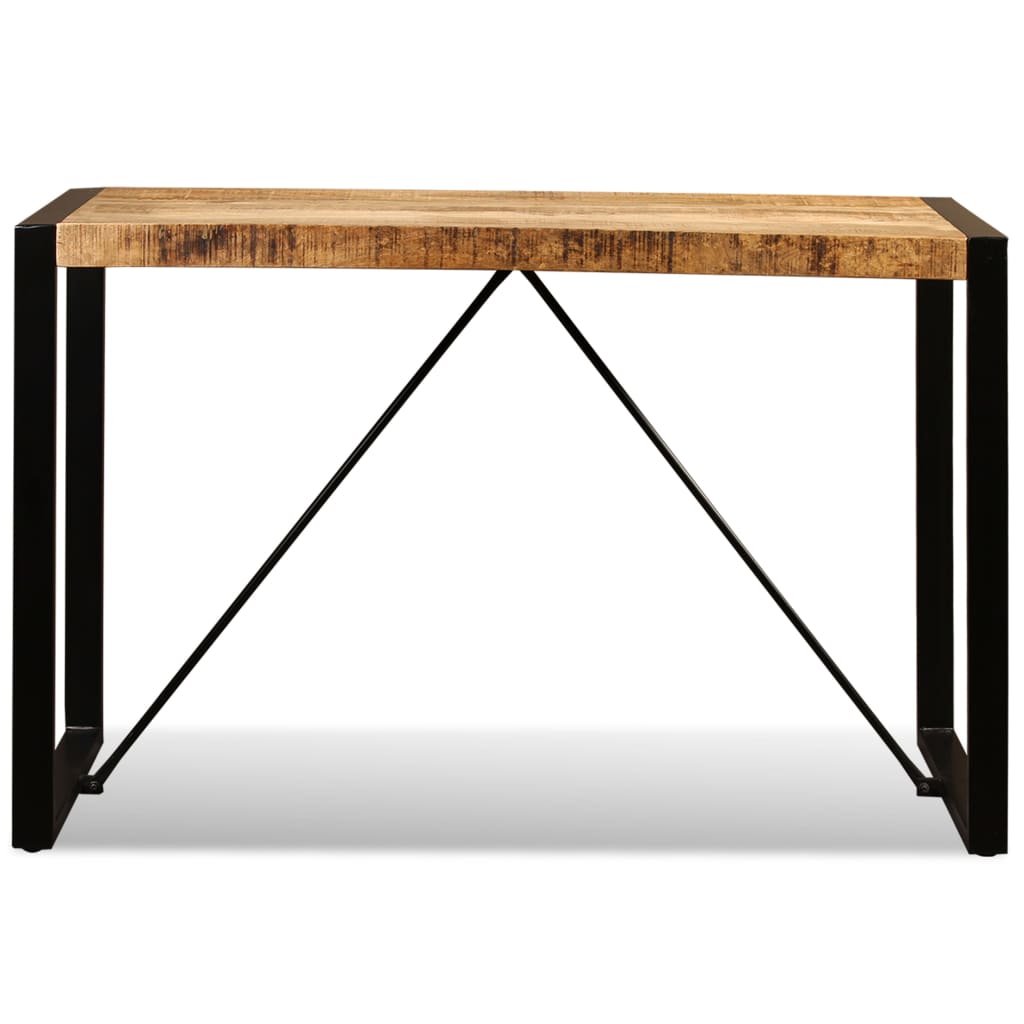 Dining Table Solid Rough Mango Wood 120 cm