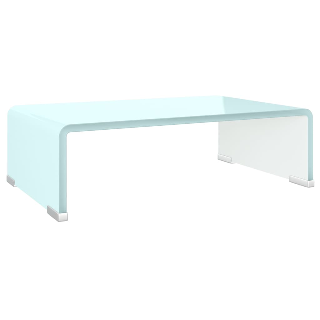 TV Stand/Monitor Riser Glass Green 40x25x11 cm