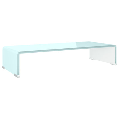 TV Stand/Monitor Riser Glass Green 60x25x11 cm