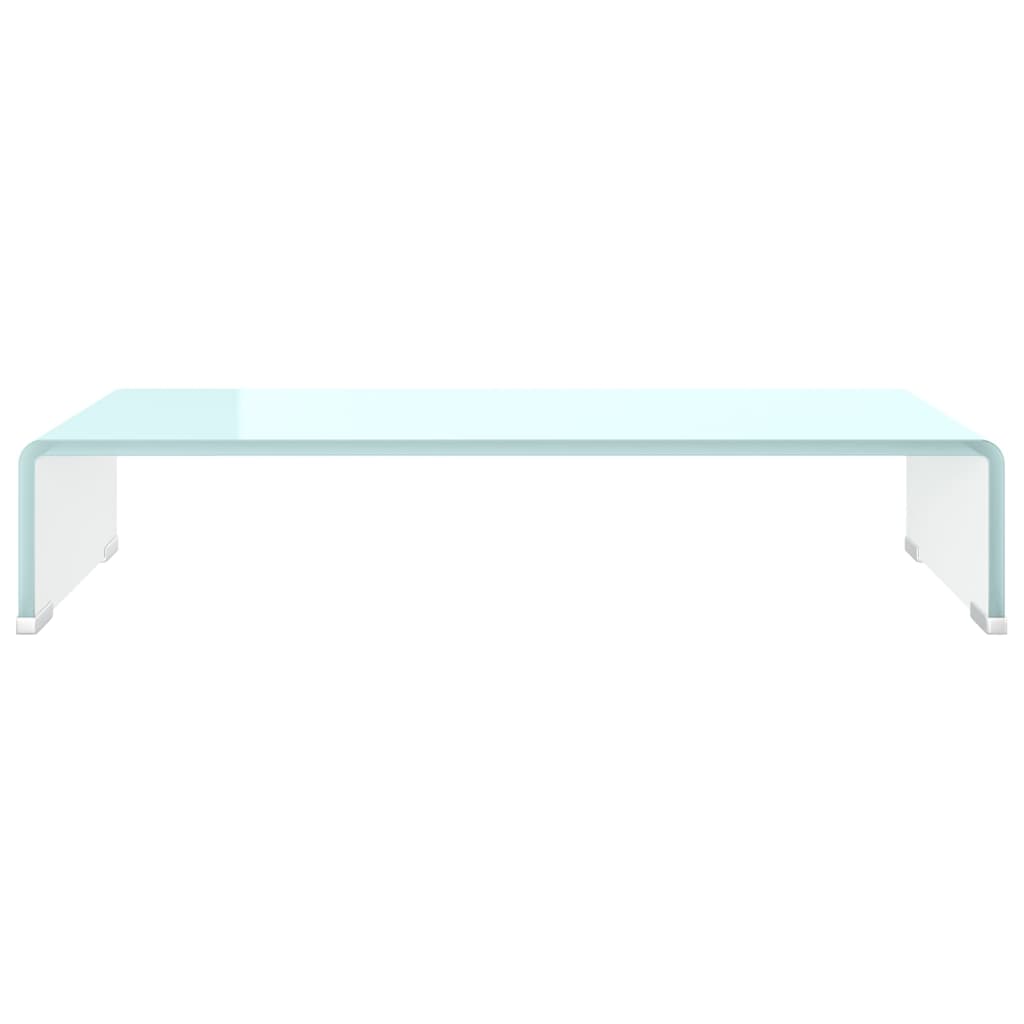 TV Stand/Monitor Riser Glass Green 60x25x11 cm