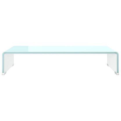 TV Stand/Monitor Riser Glass Green 60x25x11 cm