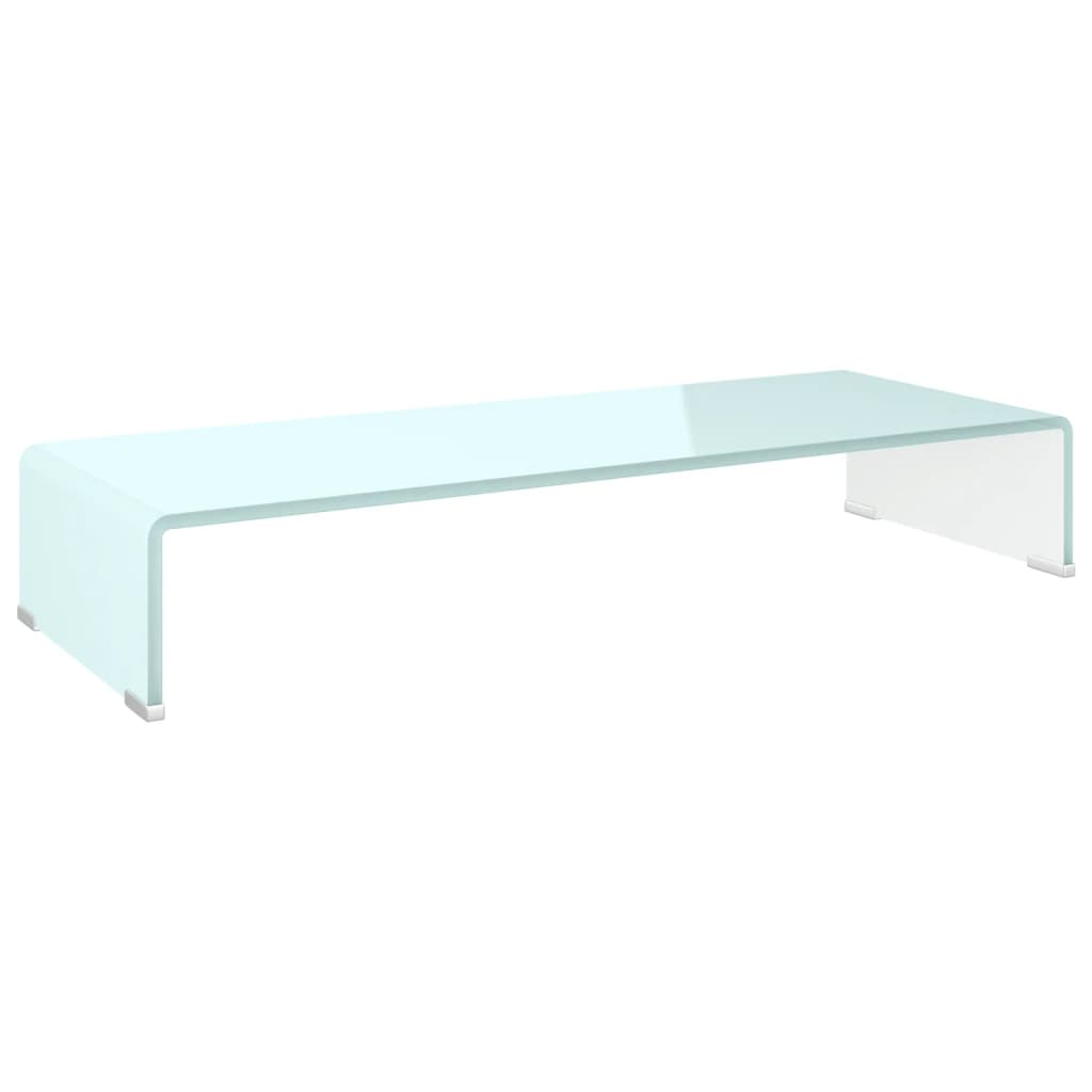 TV Stand/Monitor Riser Glass Green 80x30x13 cm