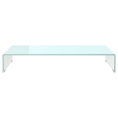 TV Stand/Monitor Riser Glass Green 80x30x13 cm