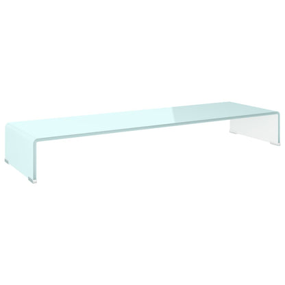 TV Stand/Monitor Riser Glass Green 100x30x13 cm