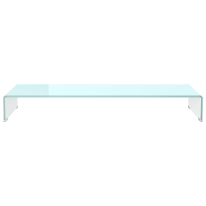 TV Stand/Monitor Riser Glass Green 100x30x13 cm