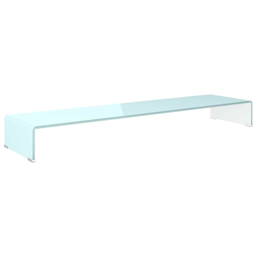 TV Stand/Monitor Riser Glass Green 120x30x13 cm