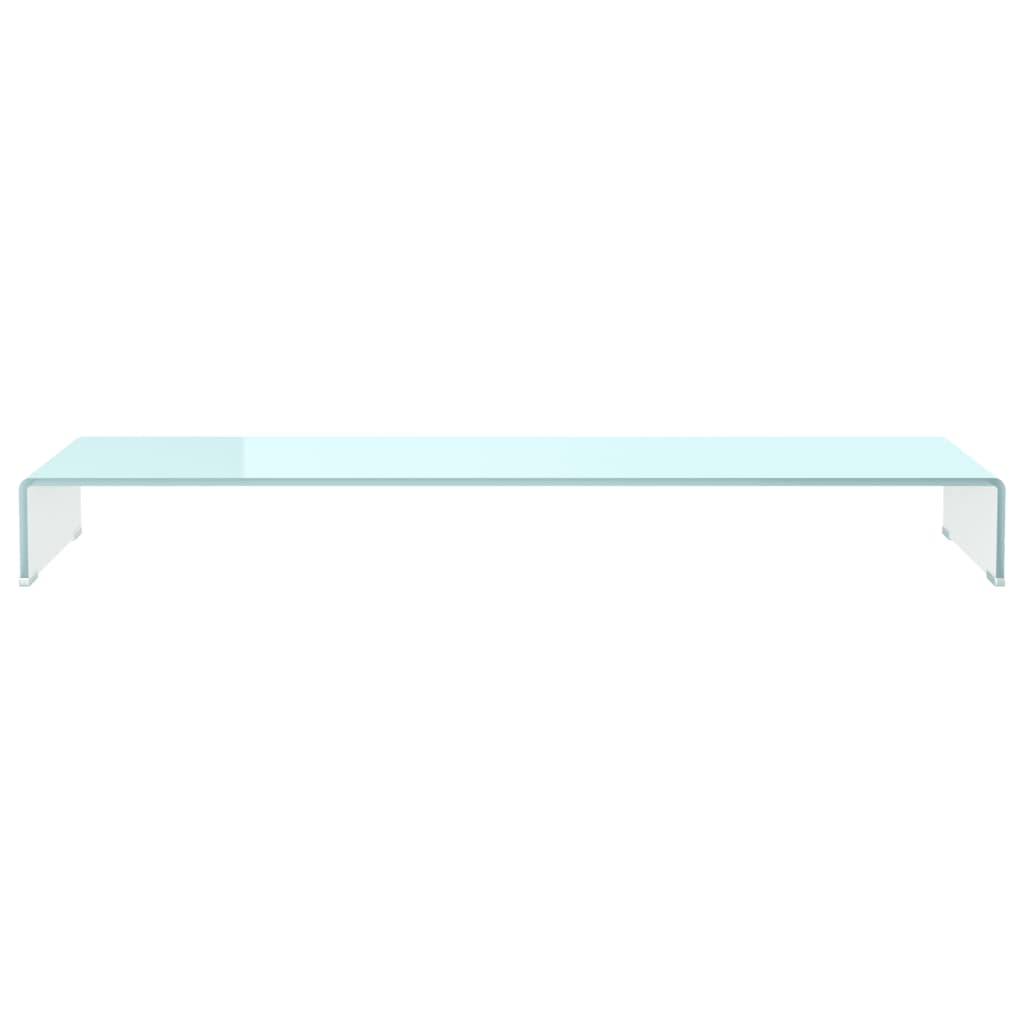 TV Stand/Monitor Riser Glass Green 120x30x13 cm