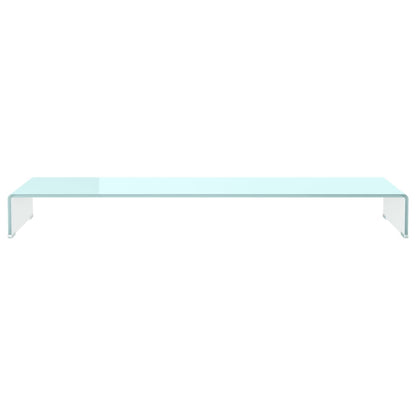 TV Stand/Monitor Riser Glass Green 120x30x13 cm