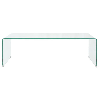 Coffee Table Tempered Glass 98x45x30 cm Clear