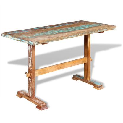 Pedestal Dining Table Solid Reclaimed Wood 120x58x78 cm