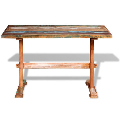 Pedestal Dining Table Solid Reclaimed Wood 120x58x78 cm