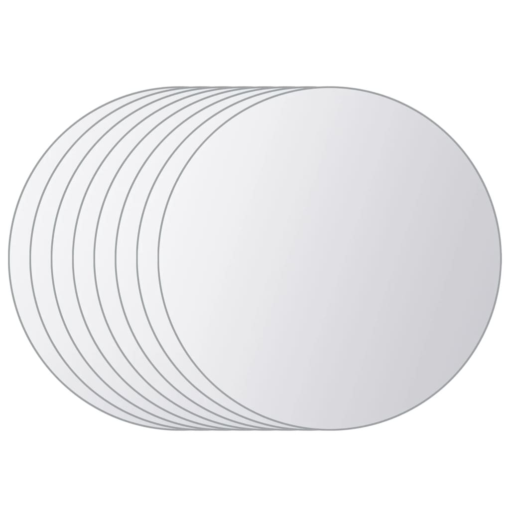 8 pcs Mirror Tiles Round Glass