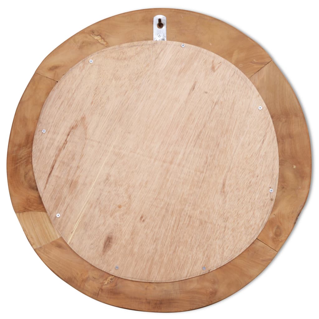 Decorative Mirror Teak 60 cm Round