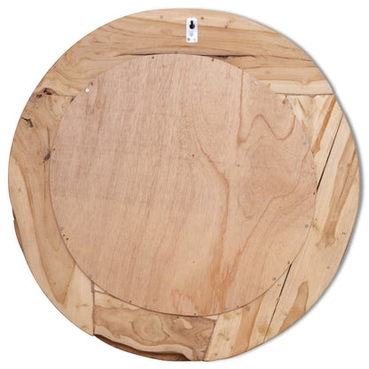 Decorative Mirror Teak 80 cm Round