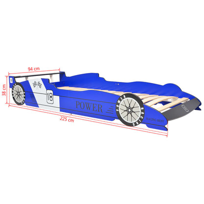 Children's Race Car Bed 90x200 cm Blue