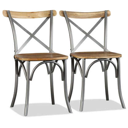 Dining Chairs 2 pcs Solid Mango Wood