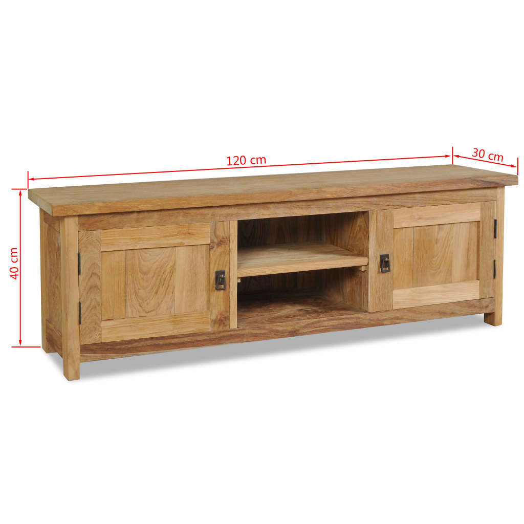 TV Cabinet Solid Teak 120x30x40 cm