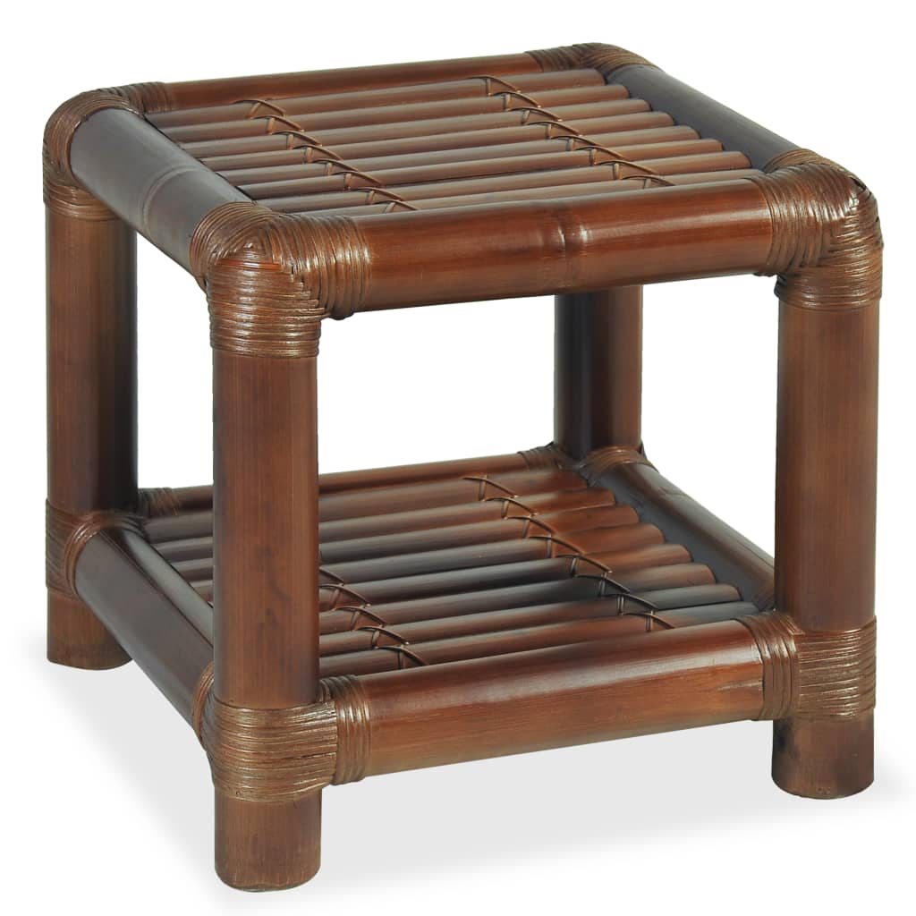 Bedside Table 40x40x40 cm Bamboo Dark Brown