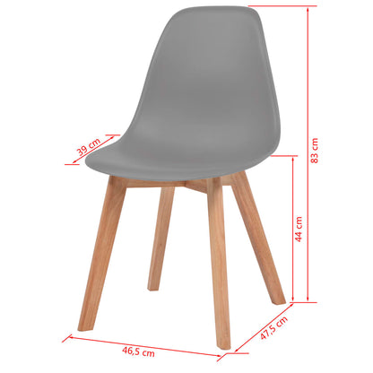 Dining Chairs 2 pcs Grey Plastic