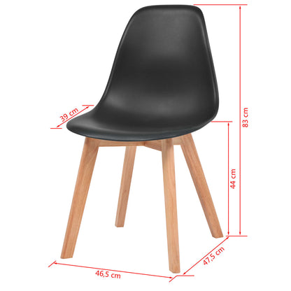 Dining Chairs 2 pcs Black Plastic