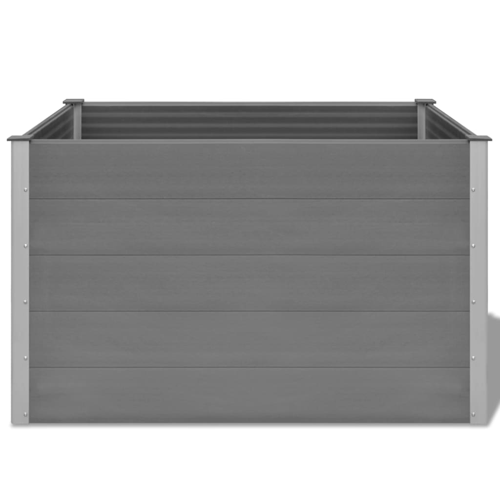 Garden Raised Bed WPC 150x100x91 cm Grey