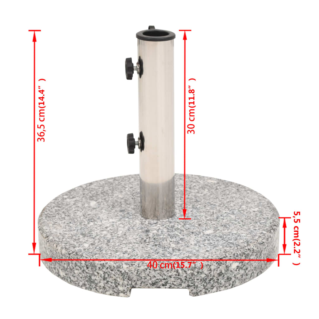 Parasol Base Granite Round 20 kg