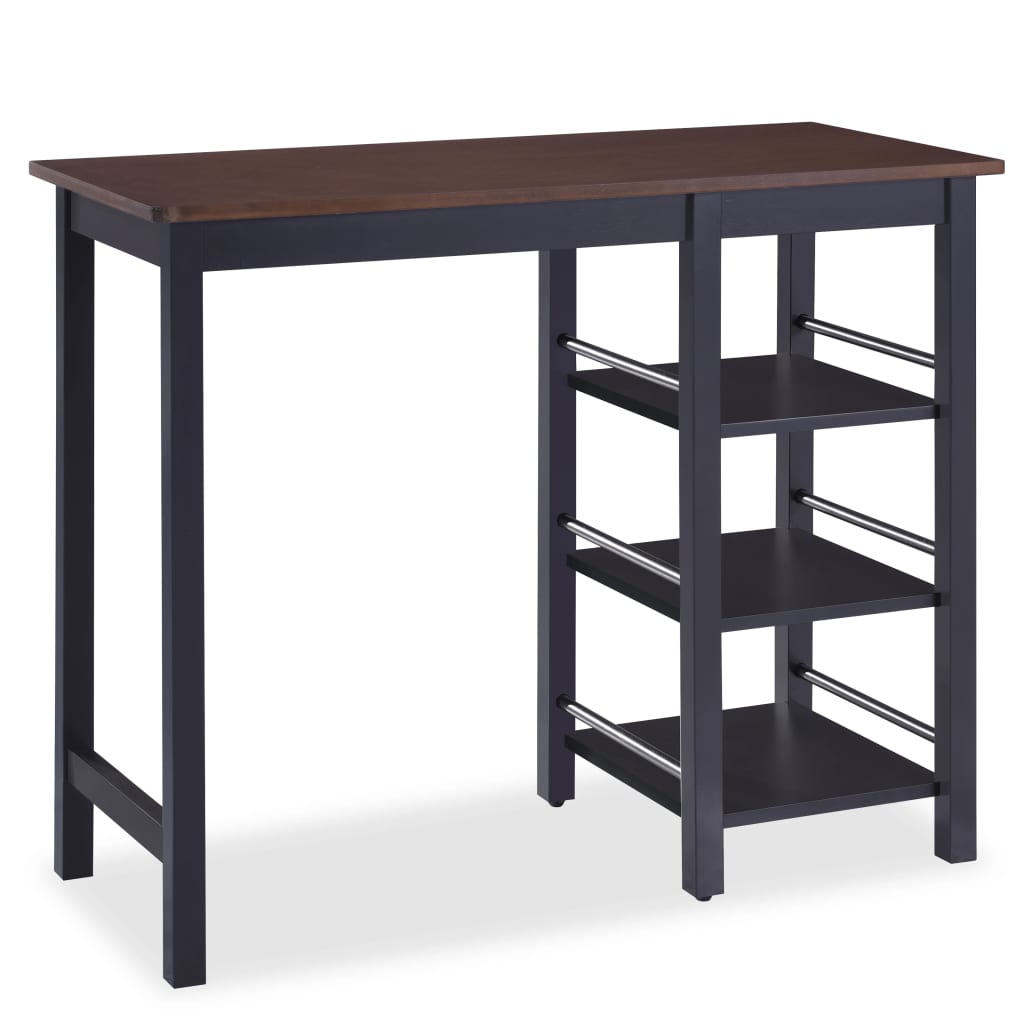 Bar Set 3 Pieces MDF Black